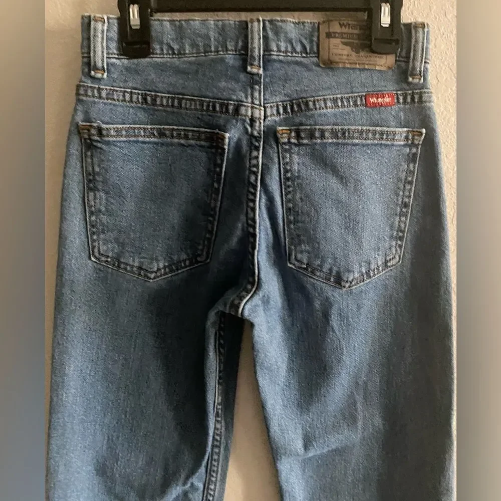 Wrangler Boy Straight Fit Jeans Adjustable Waistband 12 Slim Western Casual